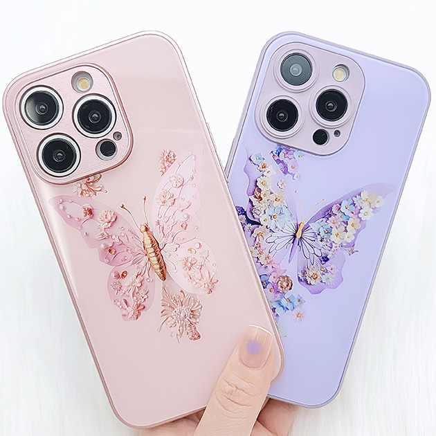 Lace Ladies（レースレディース） 3DフラワーバタフライiPhoneケース