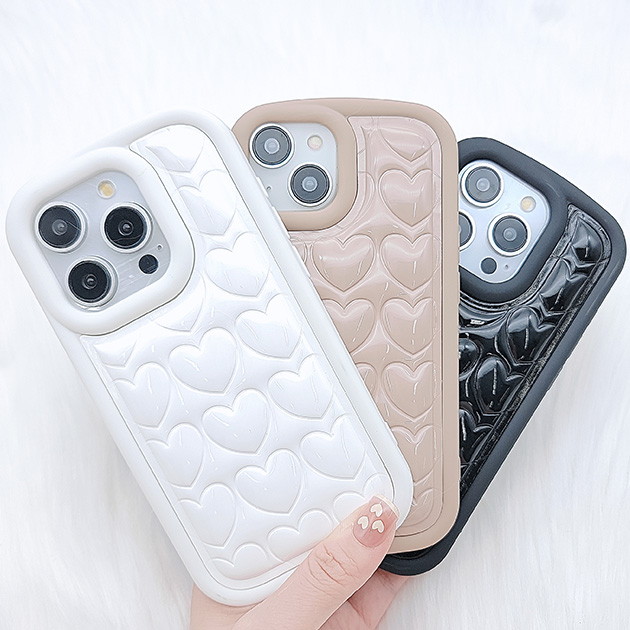 Lace Ladies（レースレディース） 3D ハート ソフト iPhone ケース