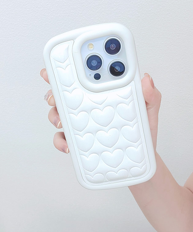 Lace Ladies（レースレディース） 3D ハート ソフト iPhone ケース