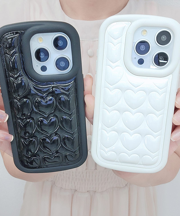 Lace Ladies（レースレディース） 3D ハート ソフト iPhone ケース