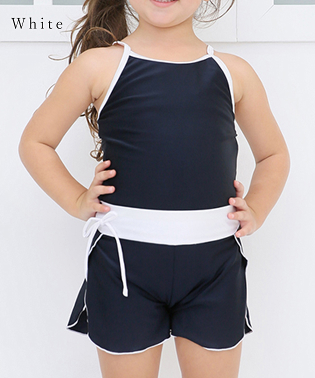 Lace Ladies 女児 ショートパンツ付き ワンピース スクール水着