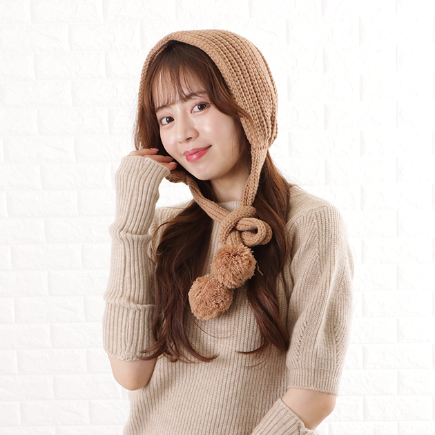 Lace Ladies（レースレディース） ぽんぽん付き ニット バラクラバ