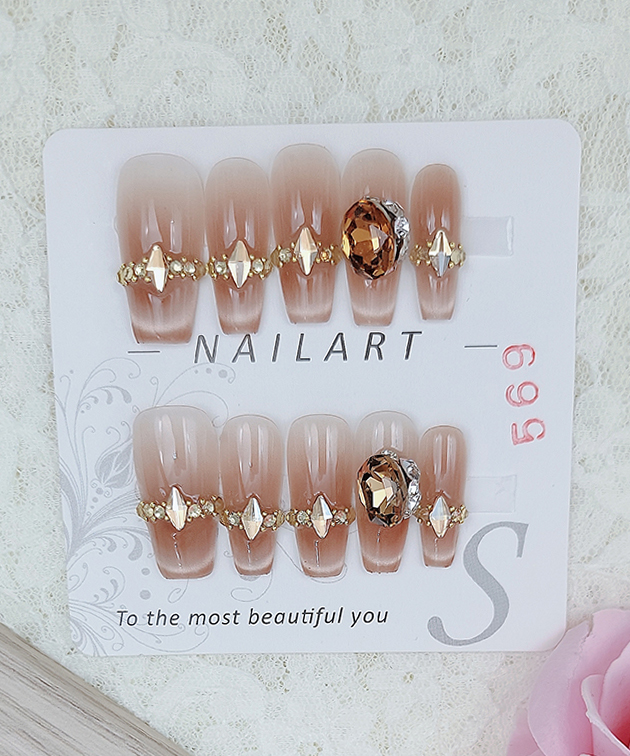 クラシック ダイヤ ビジュー付き フレンチ ネ...の詳細画像5