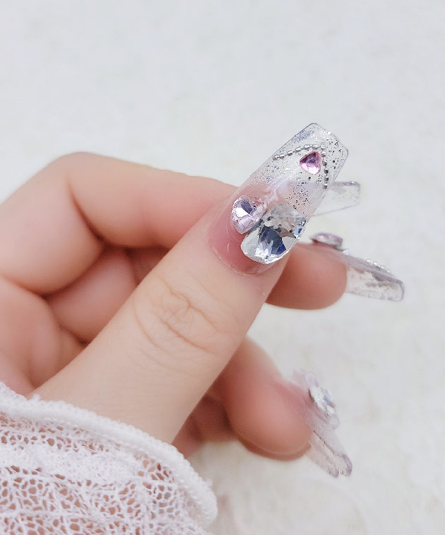 ビジュー付き クリア グラデーション コフィン...の詳細画像4