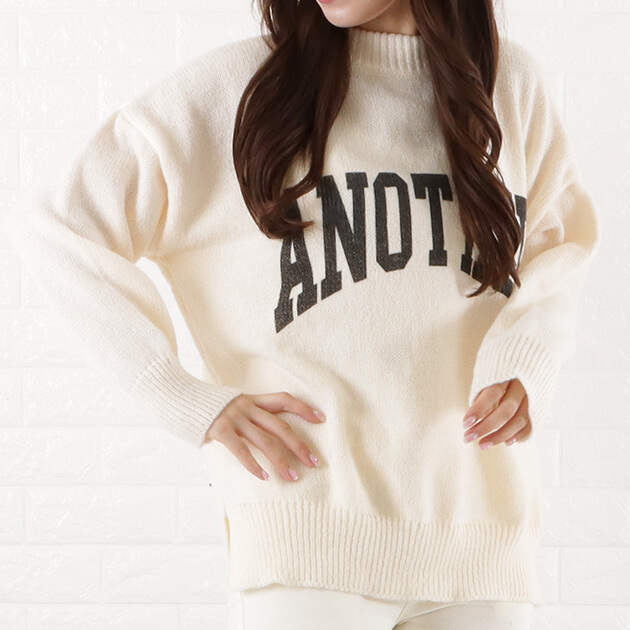 Lace Ladies（レースレディース） ロゴプリント ニット プルオーバー