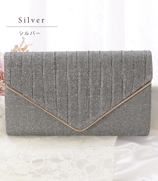 Lace Ladies（レースレディース） メタリックカラーV字ラメクラッチ