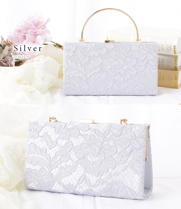 フォーマル ハンドル付き スクエアレース パーティ バッグ Lace Ladies ハンドル付き スクエア レース パーティー バッグ