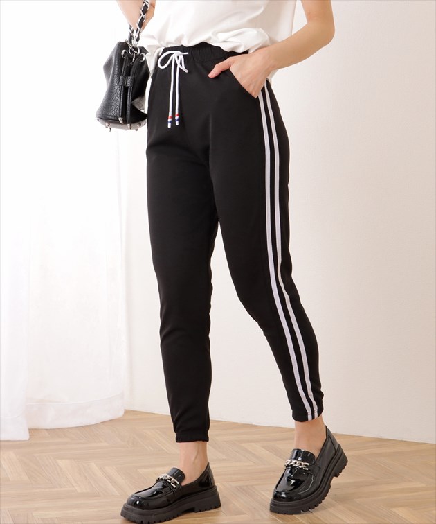 サイドライン 9分丈 イージー スポーツ パン...の詳細画像4