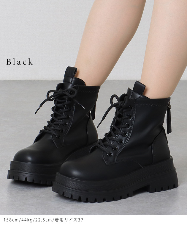 Lace Ladies（レースレディース） レザー調 ラウンドトゥ レースアップ