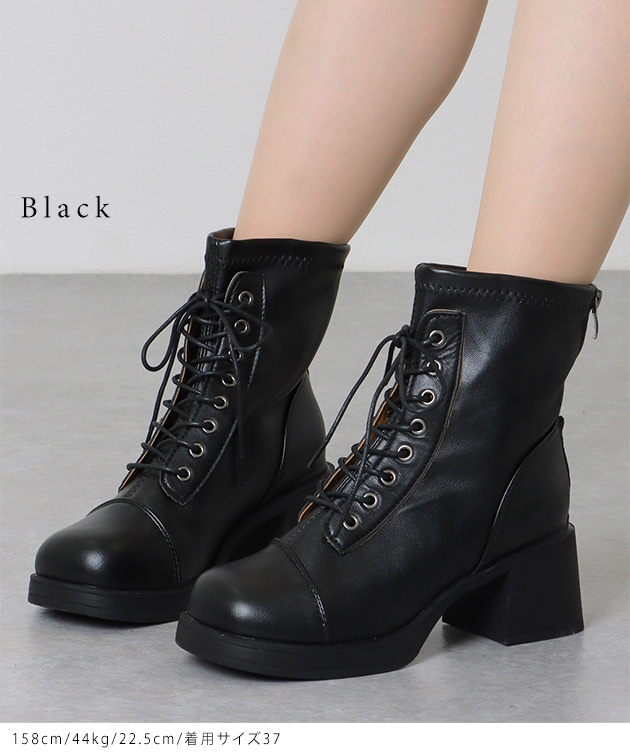 Lace Ladies（レースレディース） ラウンドトゥ 厚底 レースアップ