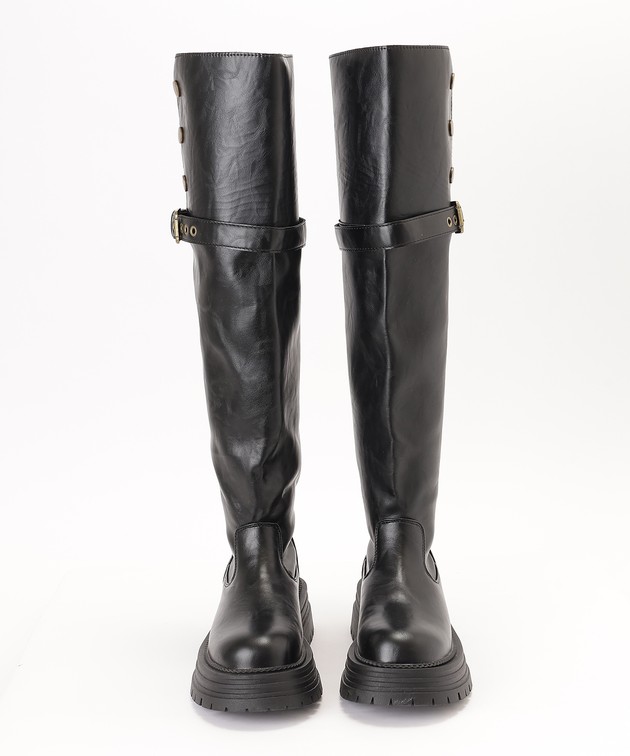 Lace Ladies（レースレディース） 2WAY レザー調 折り返し 厚底