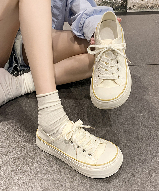 Lace Ladies（レースレディース） ラウンドトゥ 厚底 キャンバス