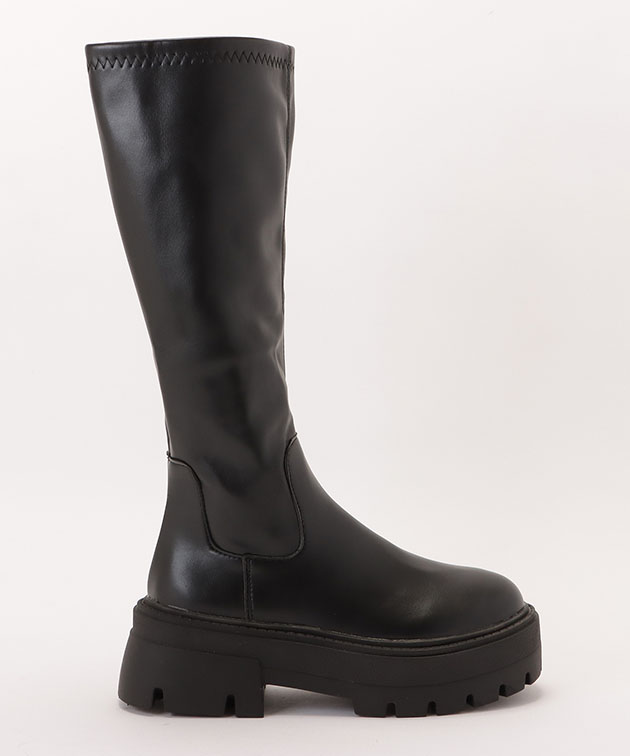 Lace Ladies（レースレディース） 厚底 ストレッチ ロングブーツ PU