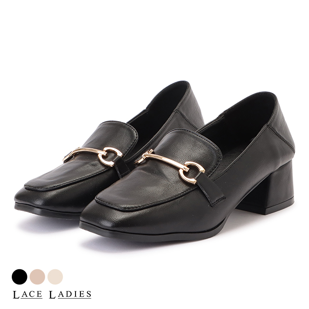Lace Ladies（レースレディース） ダブルストラップ エナメル パンプス