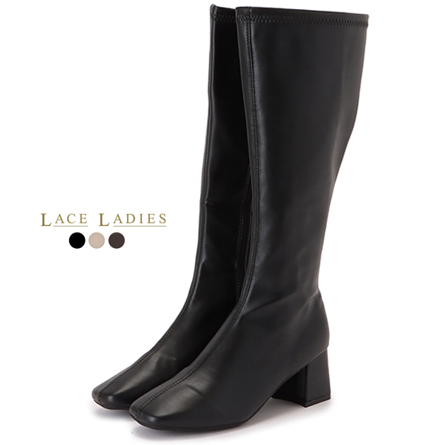 Lace Ladies（レースレディース） チャンキーヒール ロングブーツ