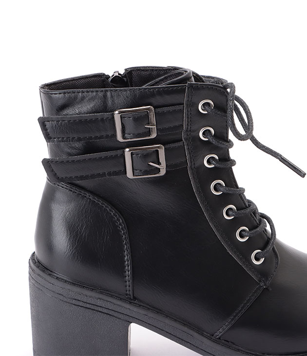 Lace Ladies（レースレディース） ダブルベルト付きレザー調レース