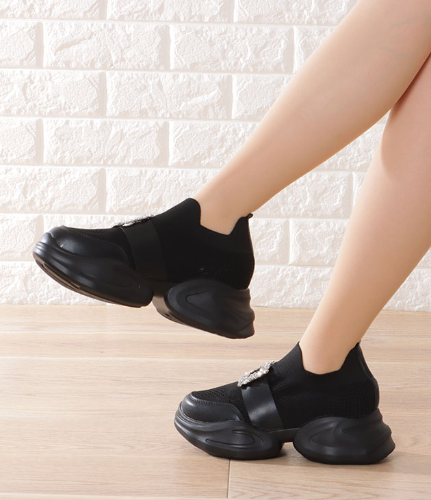 ♡やっちゃ　サイドビジュー付サンダル　ビジュー付メッシュスニーカー♡ STACCATO | 2wayビジューベルトスニーカーサンダル (スニーカー