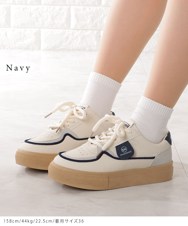 Lace Ladies（レースレディース） アースカラー 配色 フラット 厚底