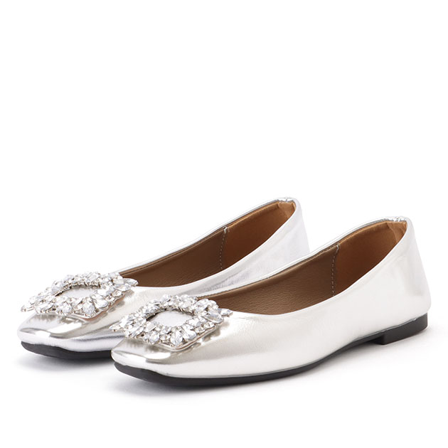 Lace Ladies（レースレディース） ビジュー バックル付き メタリック 