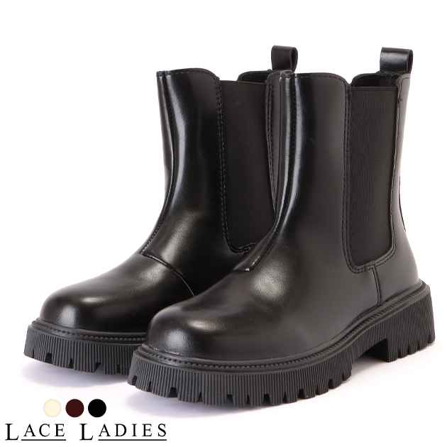 Lace Ladies（レースレディース） ショートブーツ スムース サイドゴア