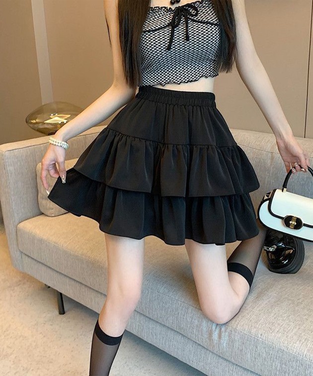Lace Ladies（レースレディース） ハイウエスト ティアード フリル