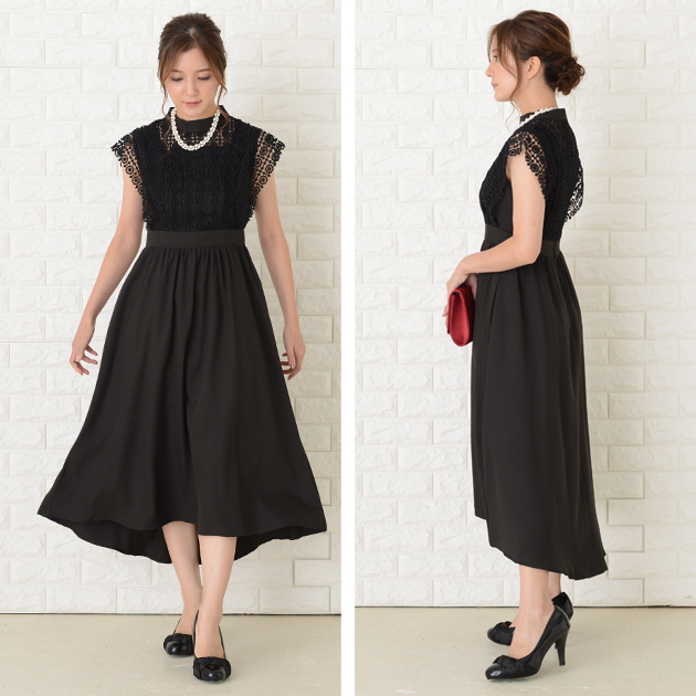 新品タグ付き✨大きいサイズ レースレディース　ロングワンピース　ネイビー　レース 楽天市場】ロングドレス ワンピース レディース 七分袖ドット