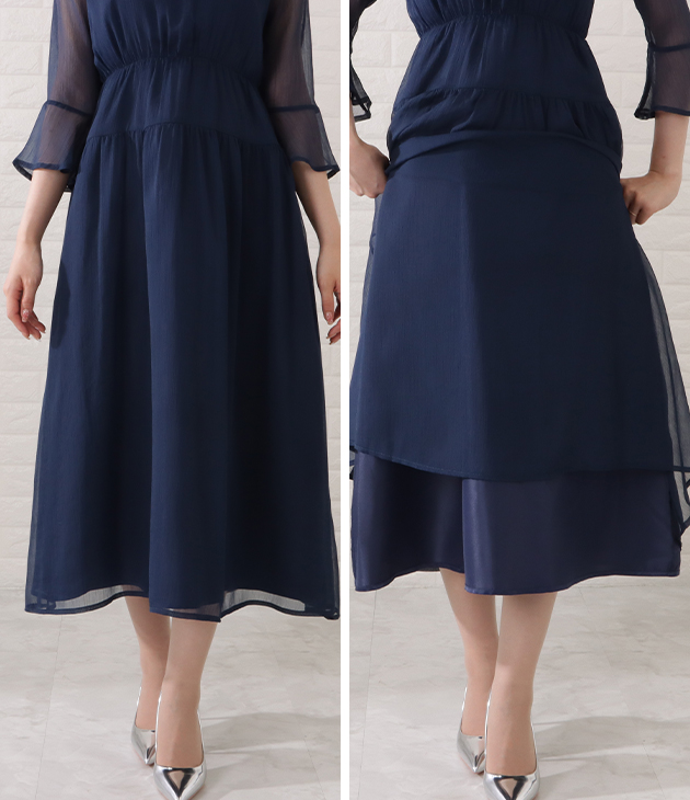 極美品✨フォクシー ワンピース ベルスリーブ フレア シフォン 近年モデル 極美品✨フォクシー ワンピース ベルスリーブ フレア シフォン