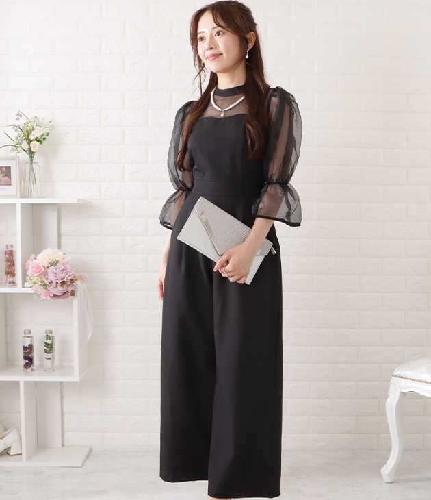 グレーワンピース＆リボンブラウス 2点セット XS~XL t669 DR8990EW01044_fw_thumbM.jpg