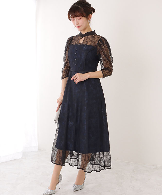 Lace Ladies(レースレディース) 7分袖 総レース 花柄 プチ Lace Ladies(レースレディース) 7分袖 総レース 花柄 プチ