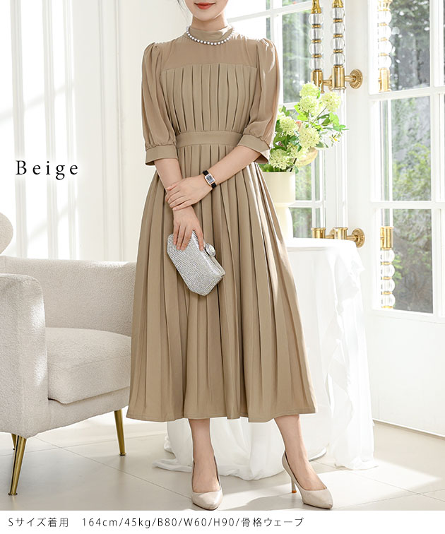大きいサイズ！Woman’s View しじら織りクラッシュプリーツ　ワンピース daily daily super stretch pleats one piece / ash gray [FREE