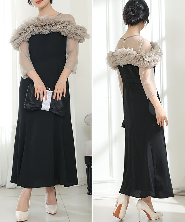 Lace Ladies（レースレディース） チュールフリル シアー 切り替え