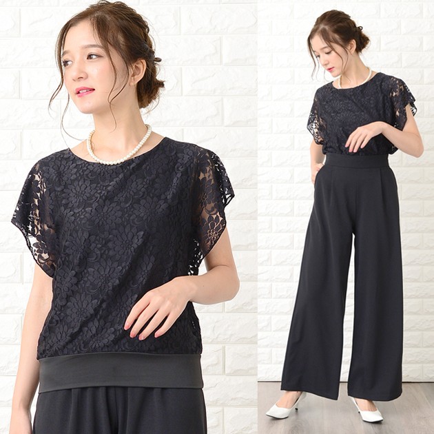 夏 新品 レディース セットアップ パンツ ドレス ワンピース 結婚式 半袖 DRESS STAR パンツドレス 結婚式 袖あり 大きいサイズ