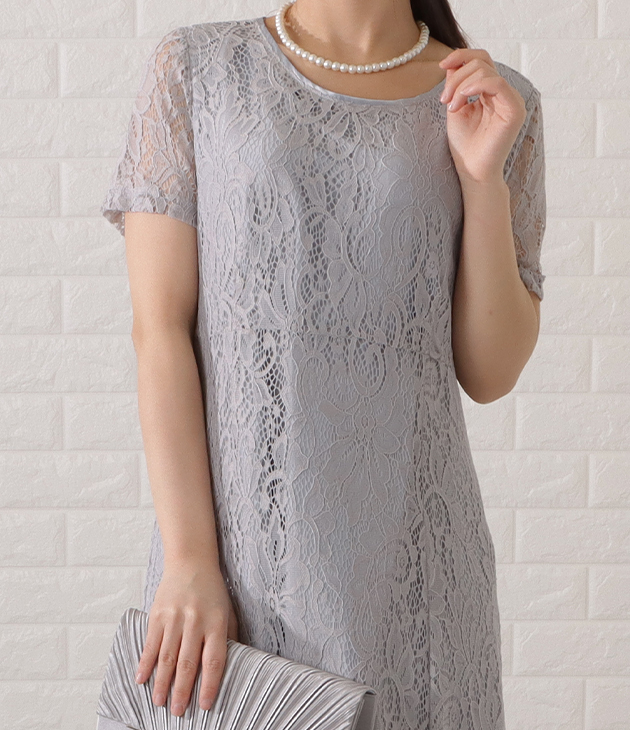 Lace Ladies（レースレディース） ノーカラージャケット&総レース半袖