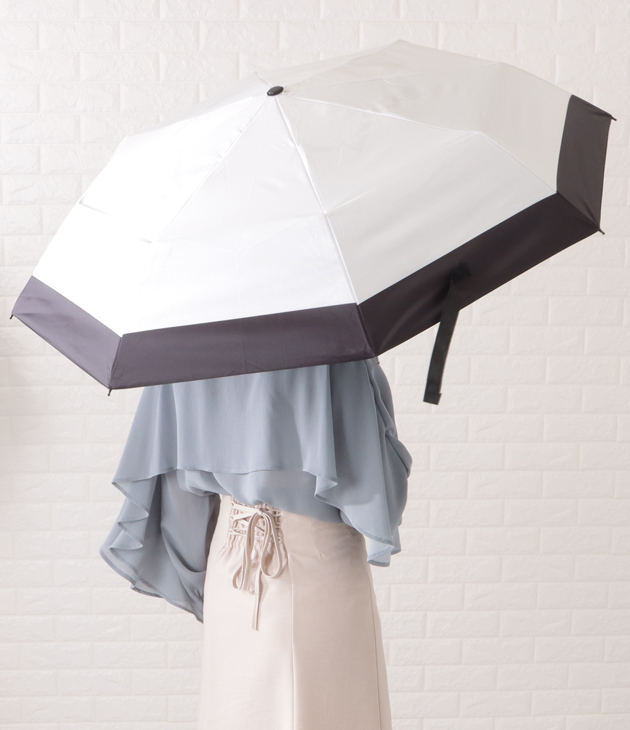Lace Ladies ツートーン晴雨兼用折りたたみ傘 レディース アンブレラ
