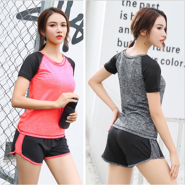 Liberta スポーツウェアセット Tシャツとショートパンツ Lace Ladies フィットネスウェア 2点セット レディース ショート