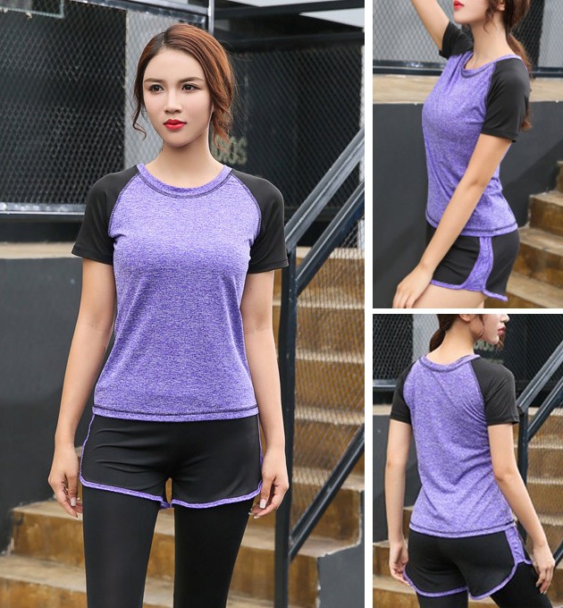 Liberta スポーツウェアセット Tシャツとショートパンツ Lace Ladies フィットネスウェア 2点セット レディース ショート