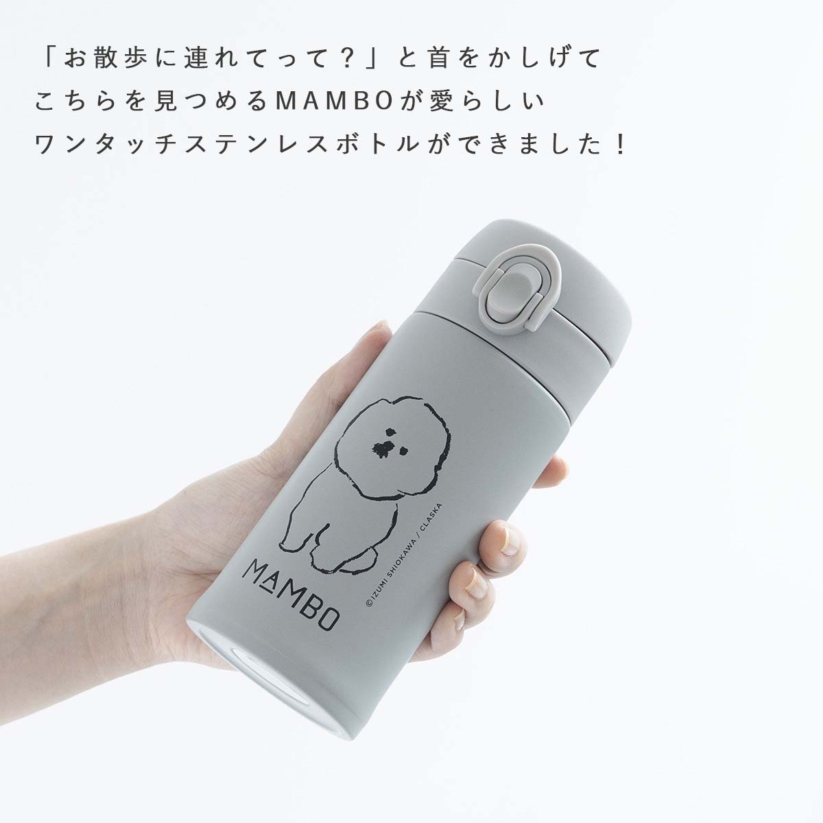 MAMBO ワンタッチステンレスボトル 350ml【32110442】水筒 クラスカ 