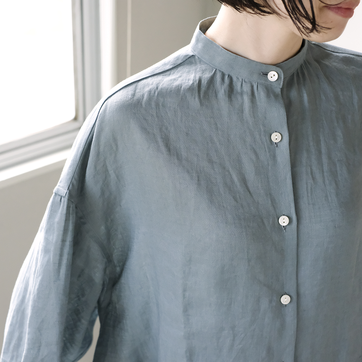 comm. arch. (コムアーチ) French Linen Balloon Shirt オーバーシャツ 