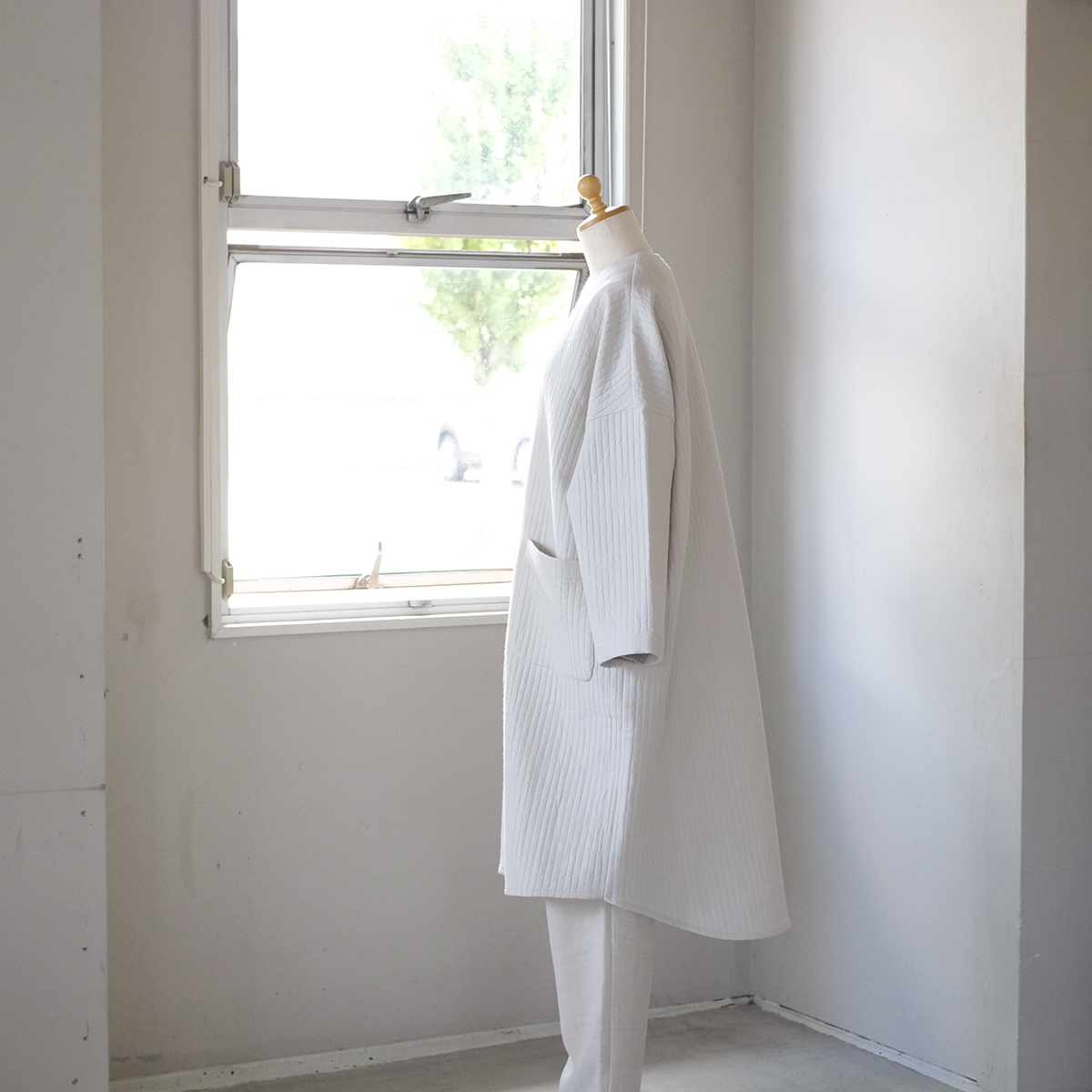 evam eva（エヴァムエヴァ） E233T107 quilting robe キルティング