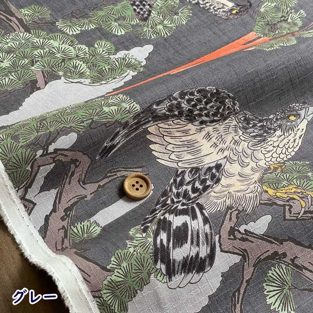 和柄 サザンクロス生地 ドビー変わり織り タカ鷹 ワシ鷲