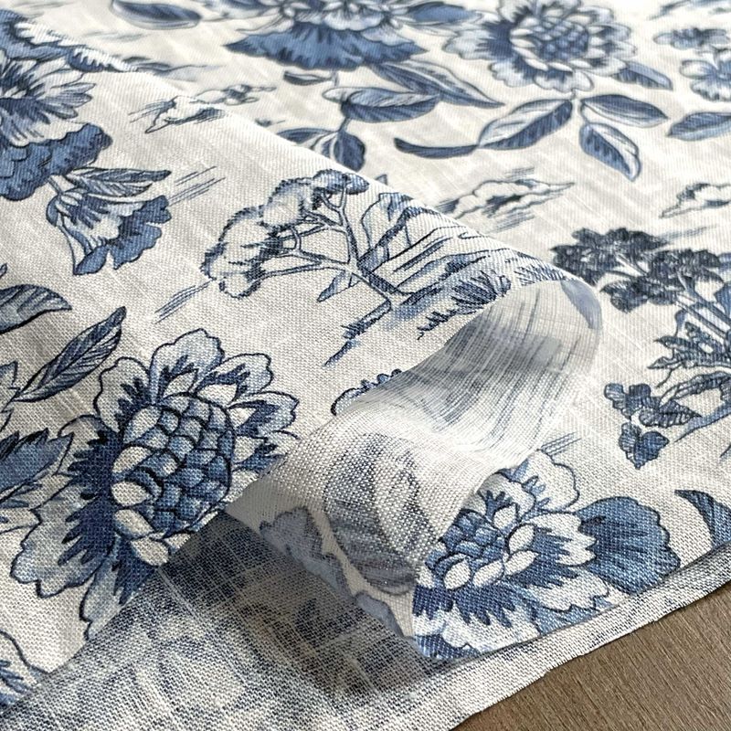 LIBERTYリバティプリント　国産フランダースリネン生地＜Delft Lagoon＞(デルフト・ラグーン)【ネイビー】3634135-24CL｜merci-fabric｜03