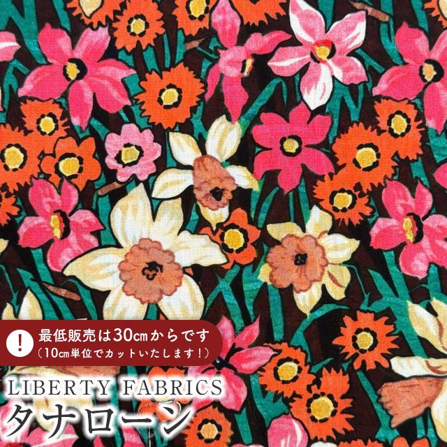 LIBERTY FABRICS ���o�e�B�v�����g �C�^���A���^�i���[�����n��Daffodil Days��(�_�t�H�f�B���E�f�C�Y)�y�s���N×�I�����W�z�s2026SS Floral Rebellion�t