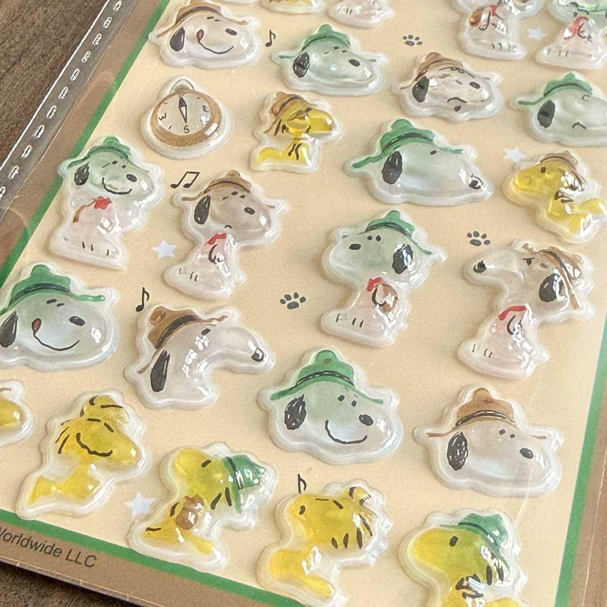 公式ライセンス商品】スヌーピーぷっくり3Dシール6枚セット ぷくぷく