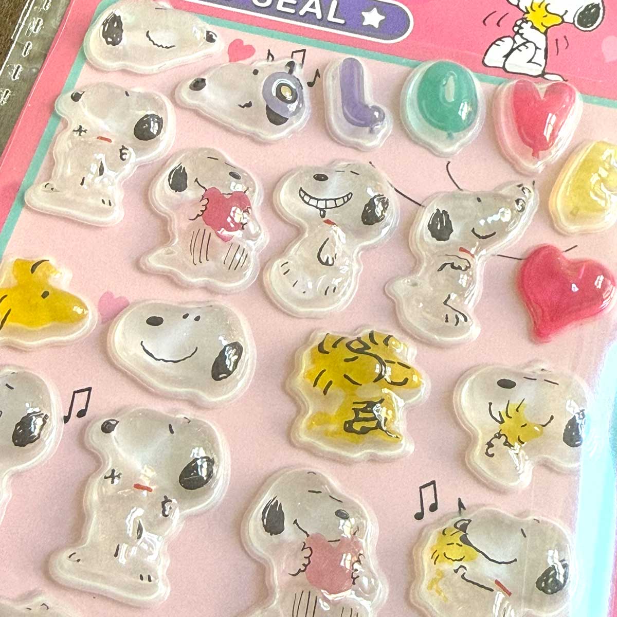 公式ライセンス商品】スヌーピーぷっくり3Dシール6枚セット ぷくぷく