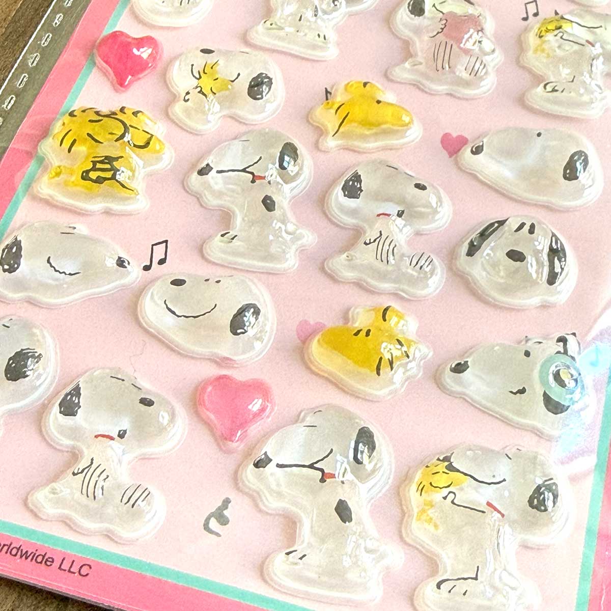 公式ライセンス商品】スヌーピーぷっくり3Dシール6枚セット ぷくぷく