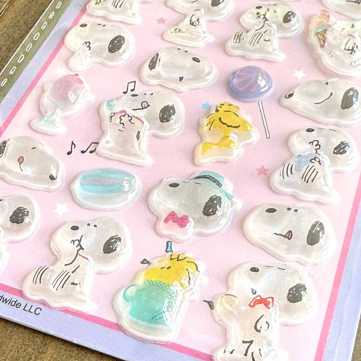 公式ライセンス商品】スヌーピーぷっくり3Dシール6枚セット ぷくぷく