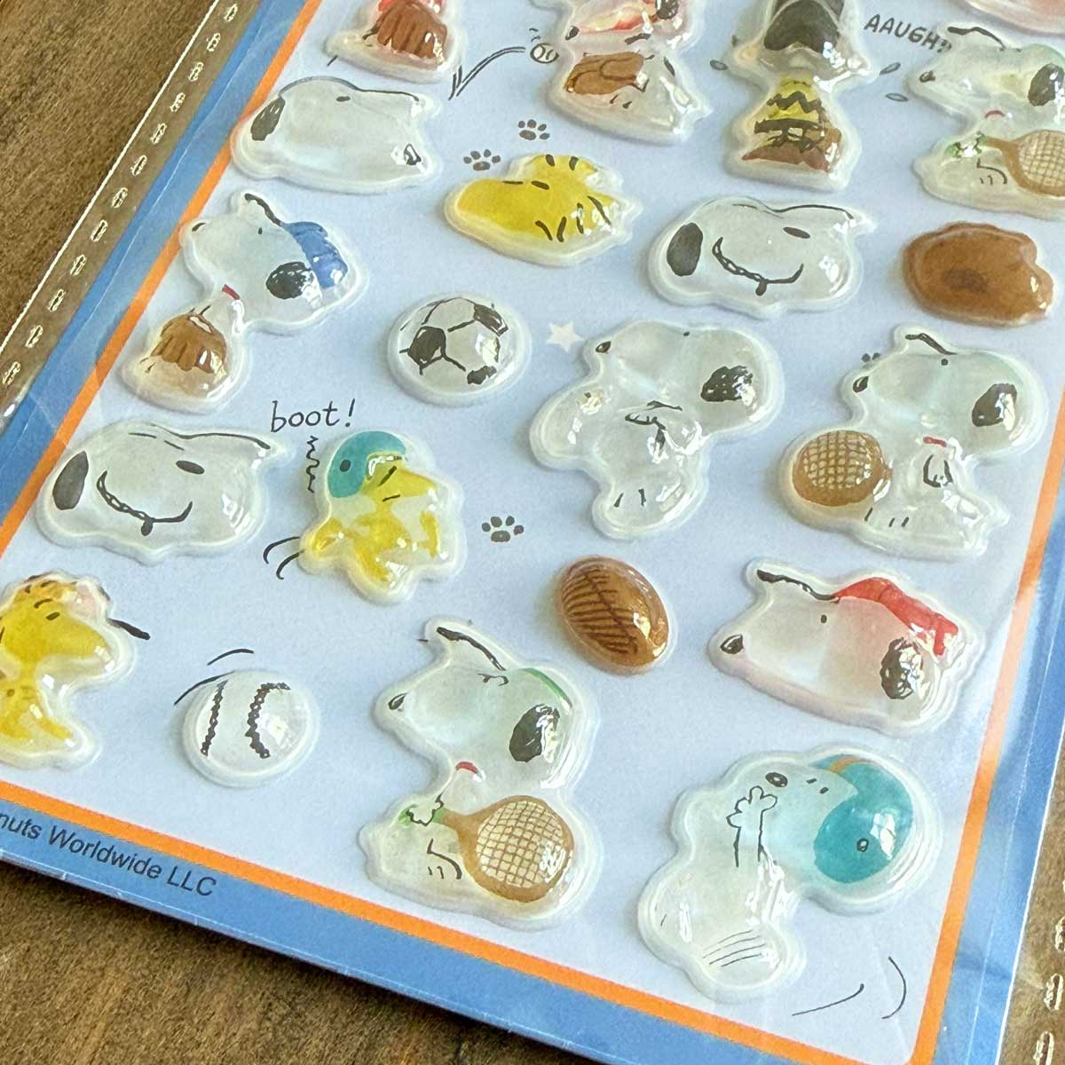 公式ライセンス商品】スヌーピーぷっくり3Dシール6枚セット ぷくぷく