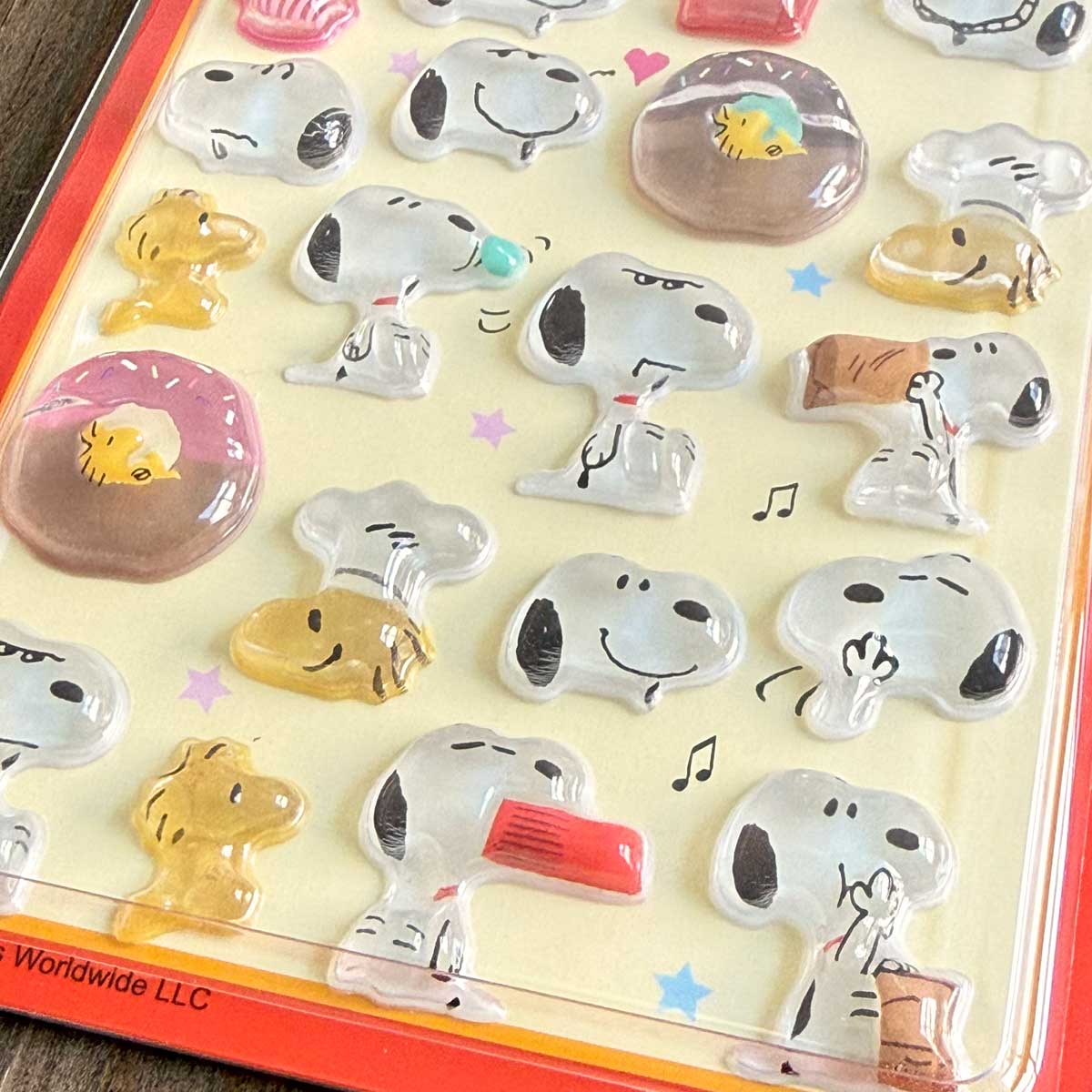 公式ライセンス商品】スヌーピーぷっくり3Dシール4枚セット ぷくぷく