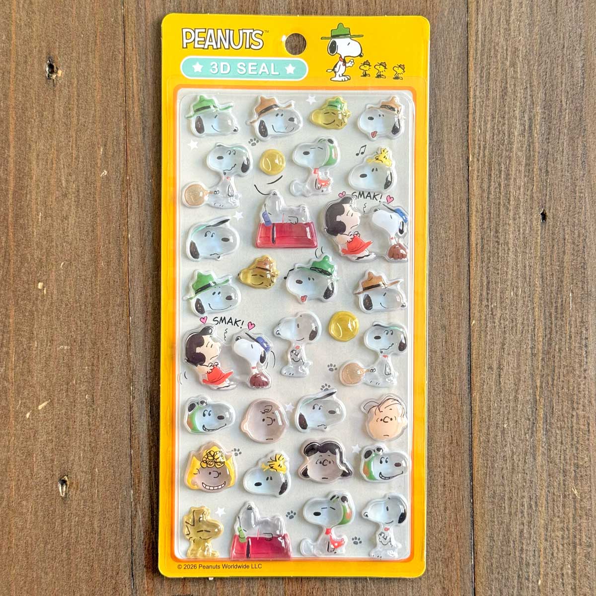 公式ライセンス商品】スヌーピーぷっくり3Dシール4枚セット ぷくぷく