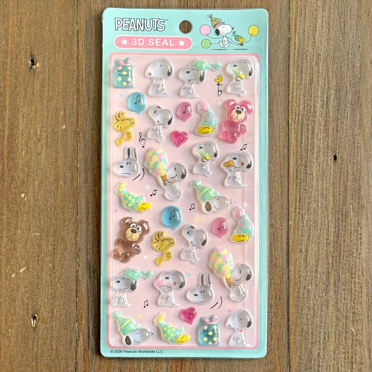 公式ライセンス商品】スヌーピーぷっくり3Dシール4枚セット ぷくぷく